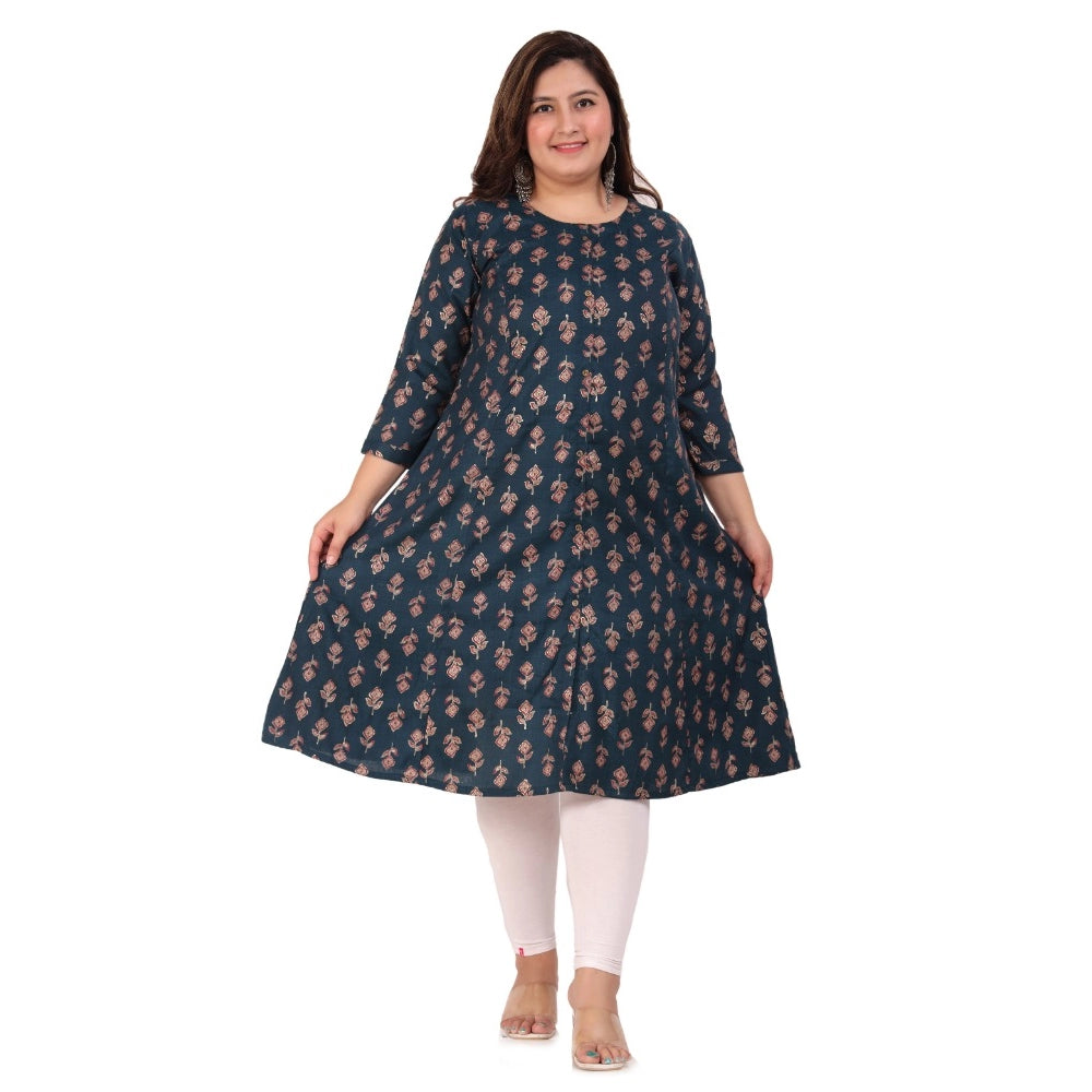 Ranili Office Wear Floral Printed Capsule Princess Cut Kurti