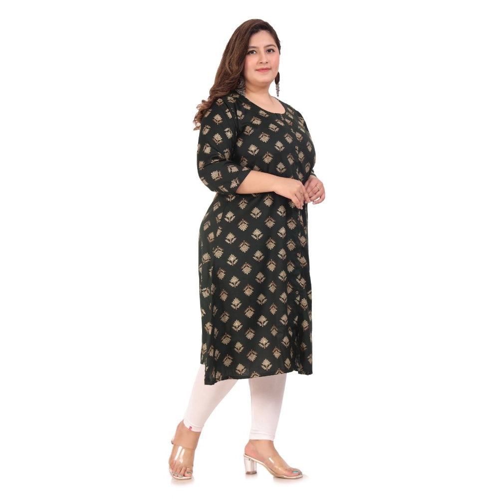 Ranili Office Wear Floral Printed Capsule A-line Kurti