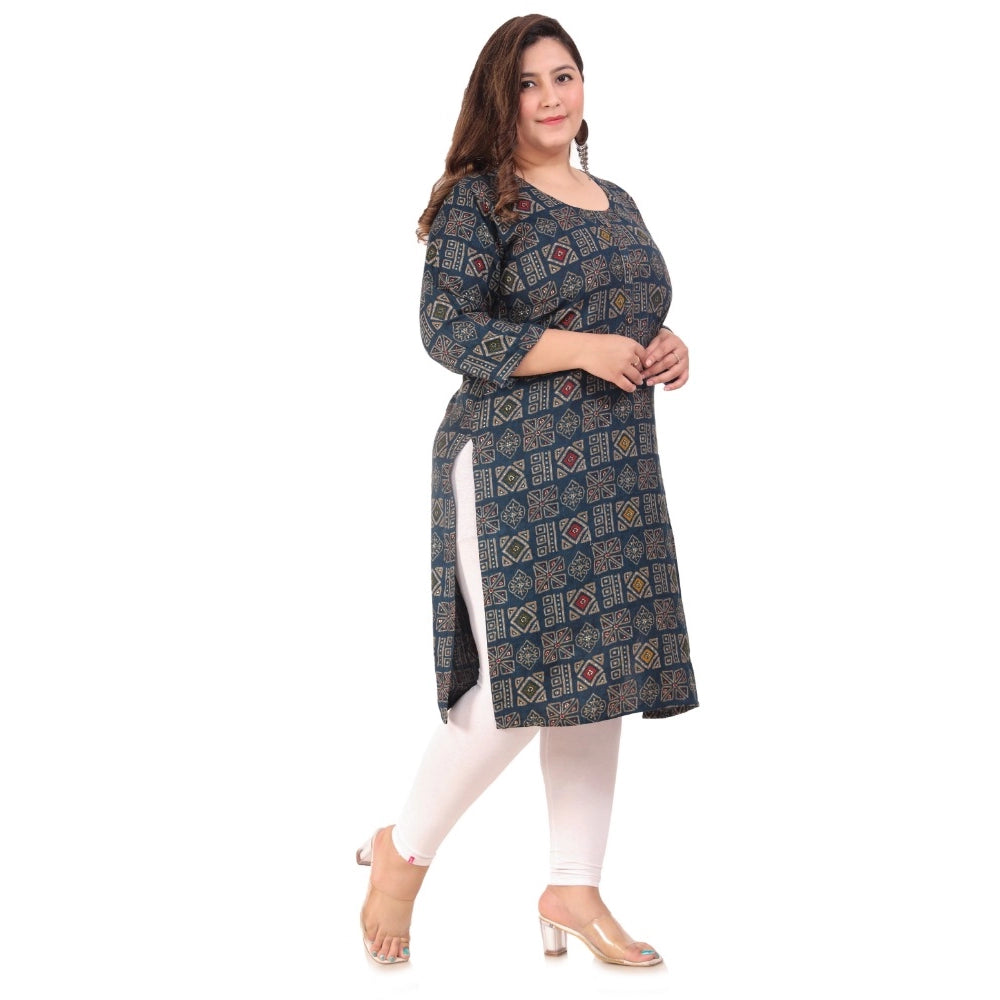 Ranili Office Wear Designer Printed Capsule Straight Kurti