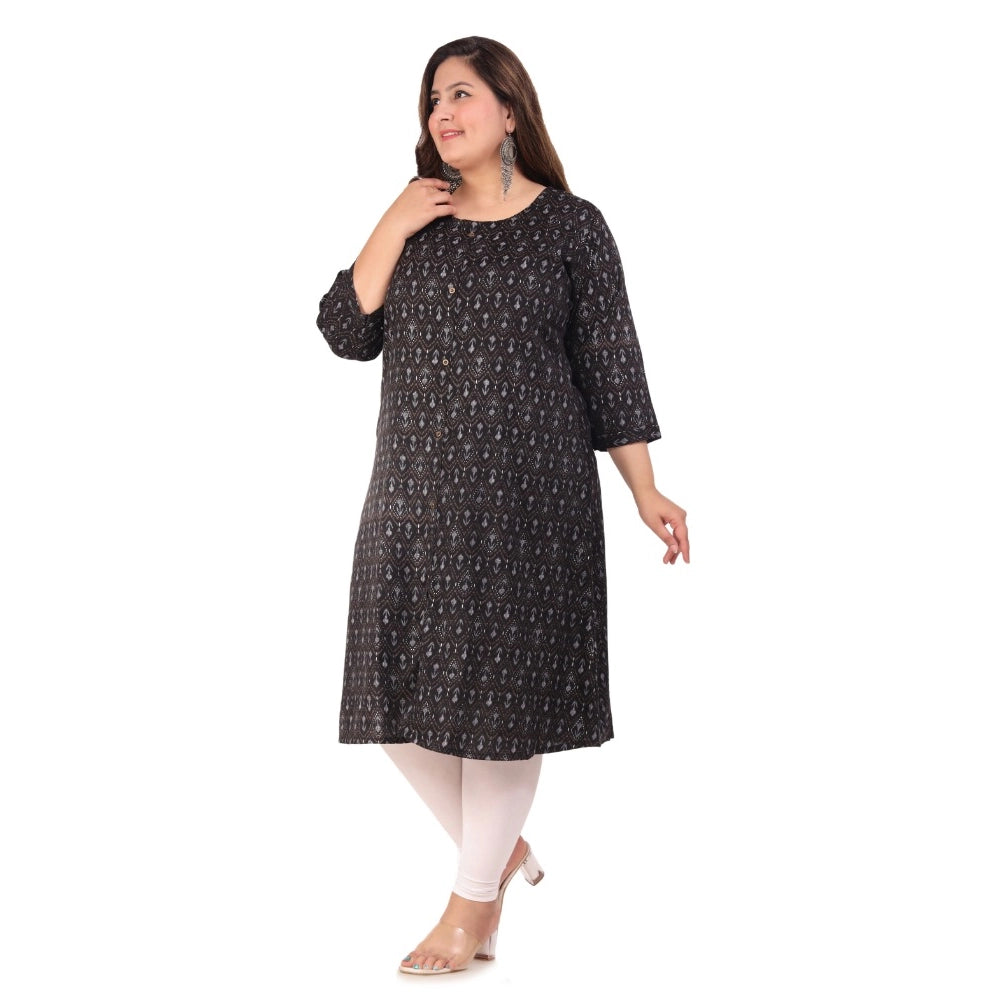 Ranili Office Wear Floral Printed Capsule A-line Kurti