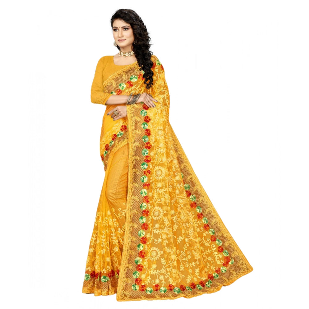 Ranili Net Saree With Blouse