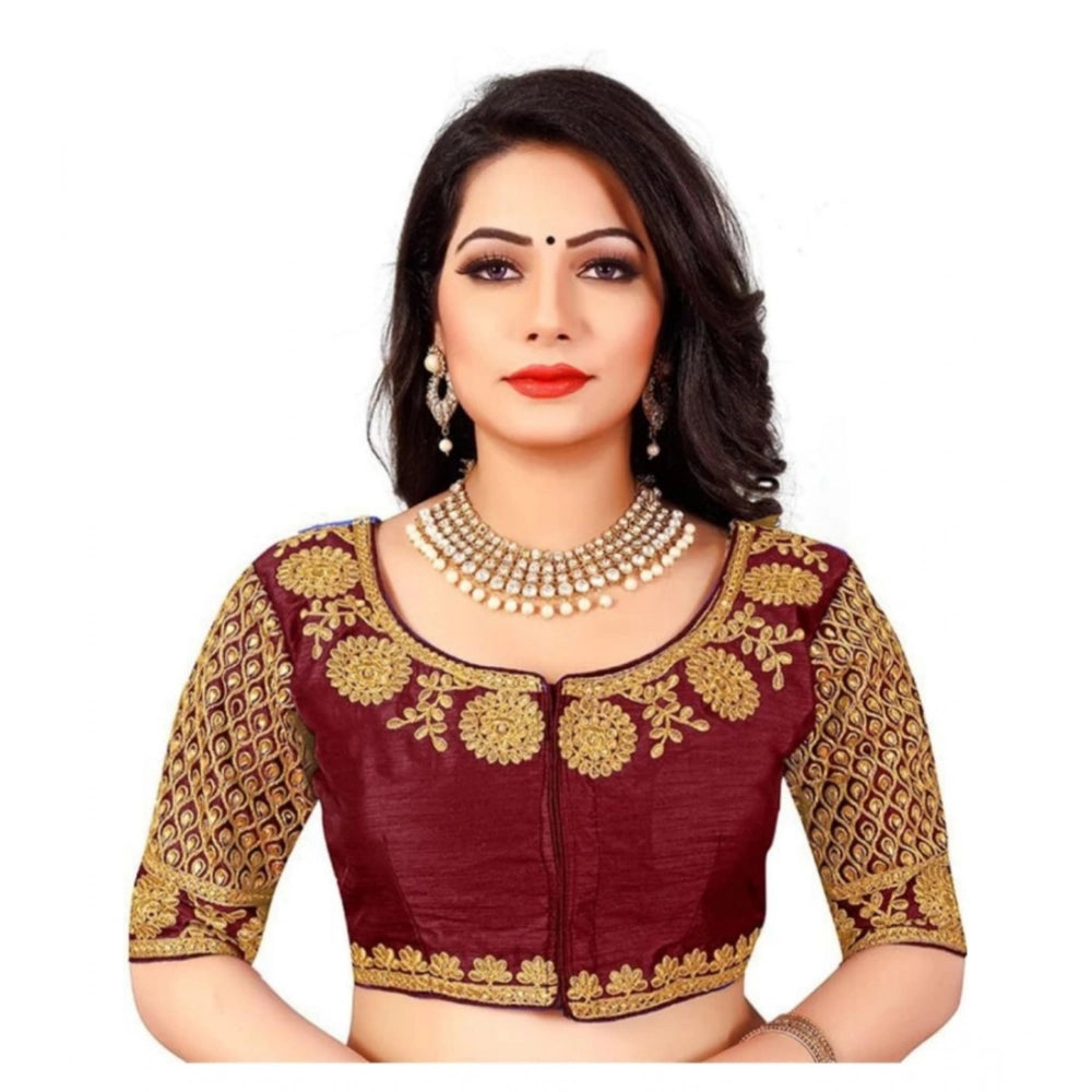 Ranili Half Sleeve Ultra Satin Readymade Blouse