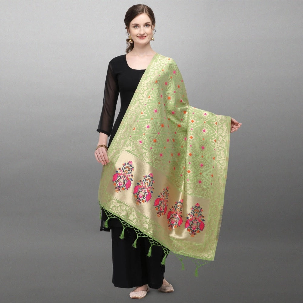 Ranili Silk Pure Zari Weaving Duppatta