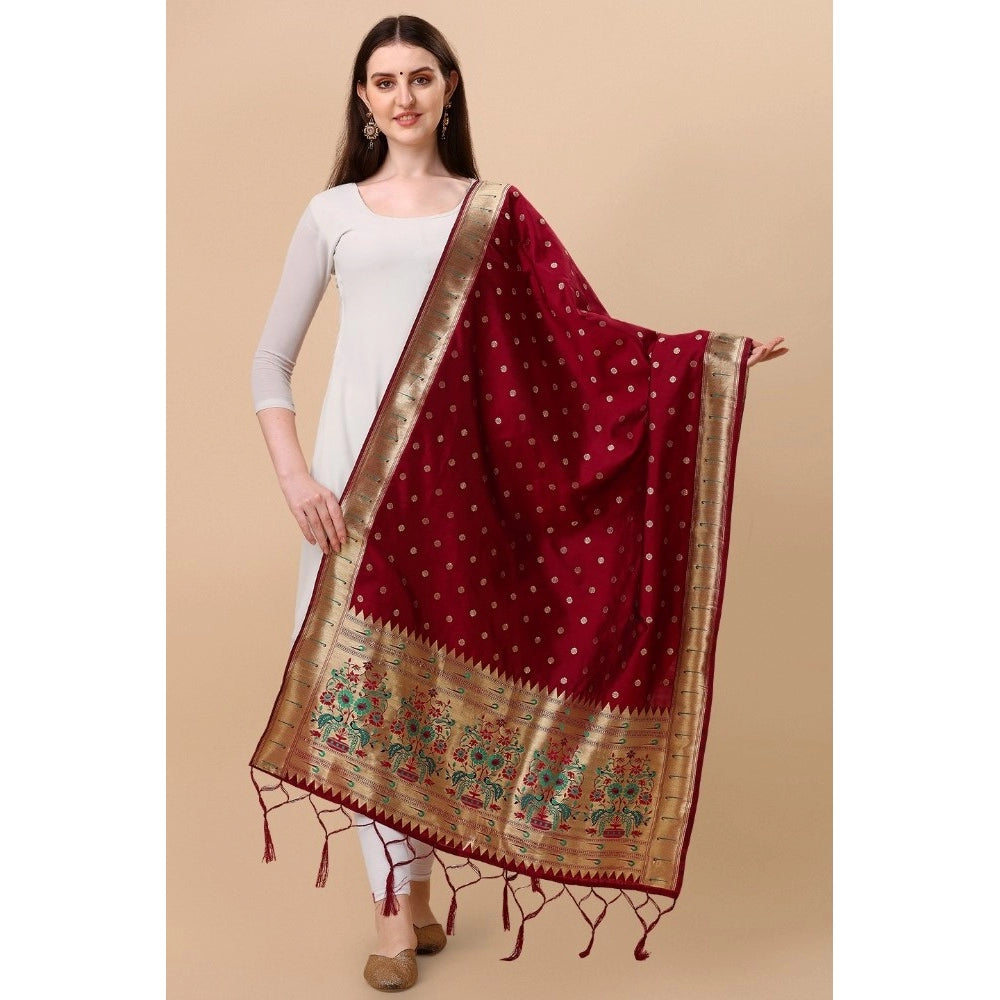 Ranili Silk Pure Zari Weaving Duppatta