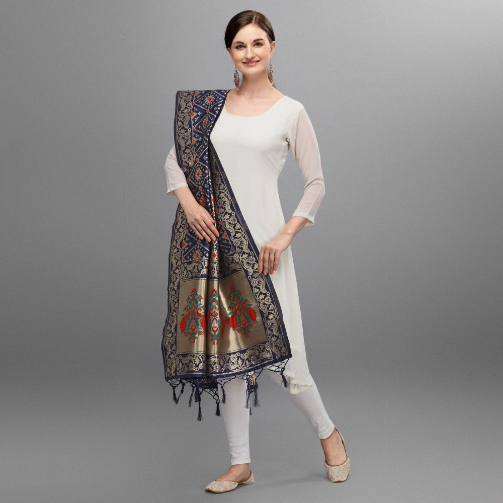 Ranili Silk Pure Zari Weaving Duppatta