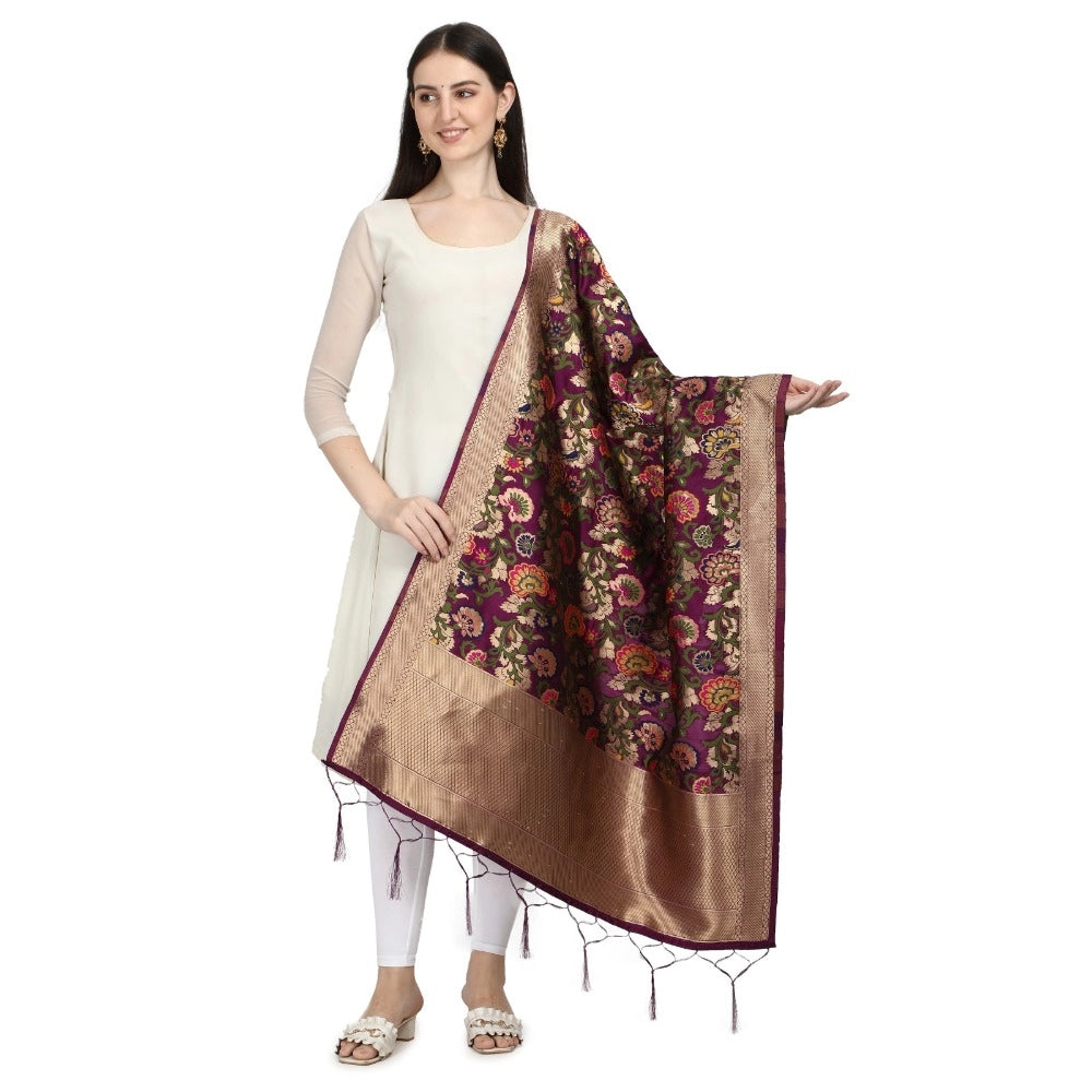 Ranili Silk Pure Zari Weaving Duppatta