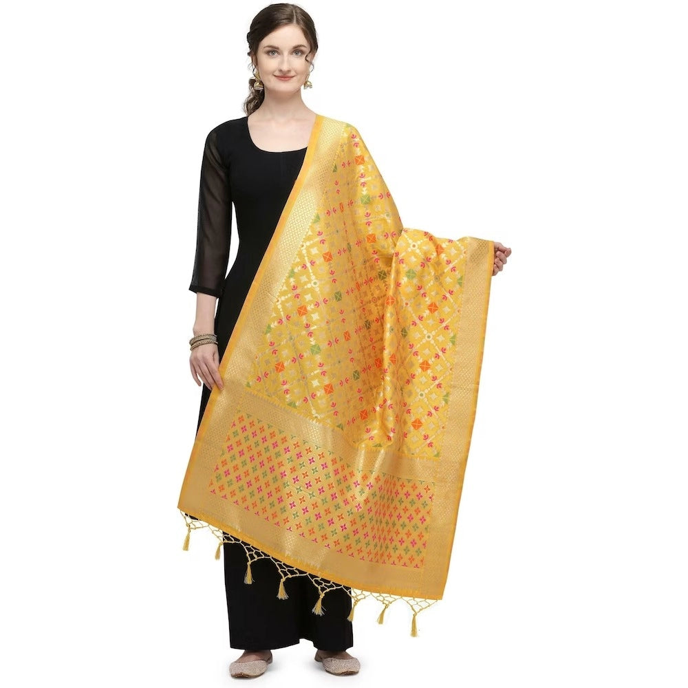 Ranili Silk Pure Zari Weaving Duppatta