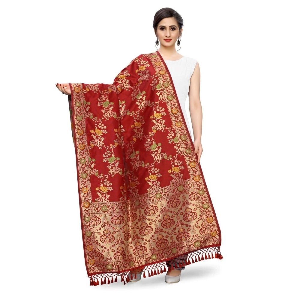 Ranili Silk Pure Zari Weaving Duppatta