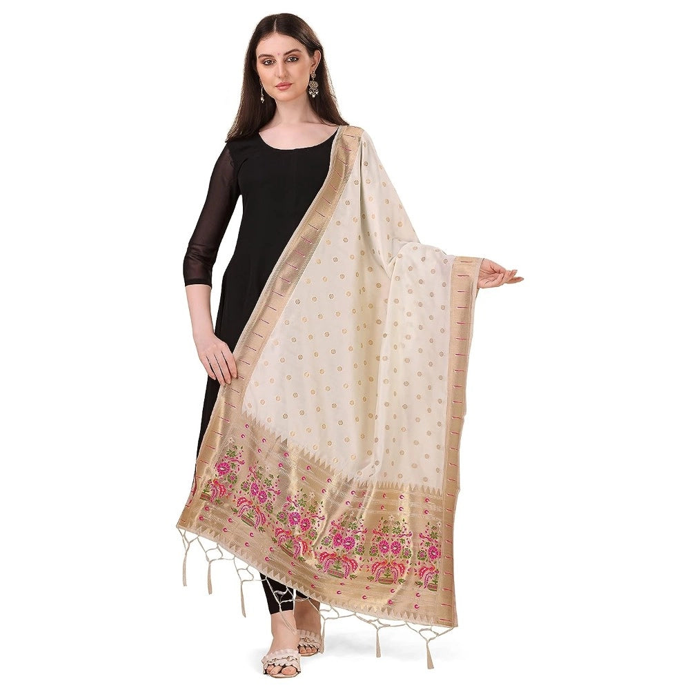 Ranili Silk Pure Zari Weaving Duppatta