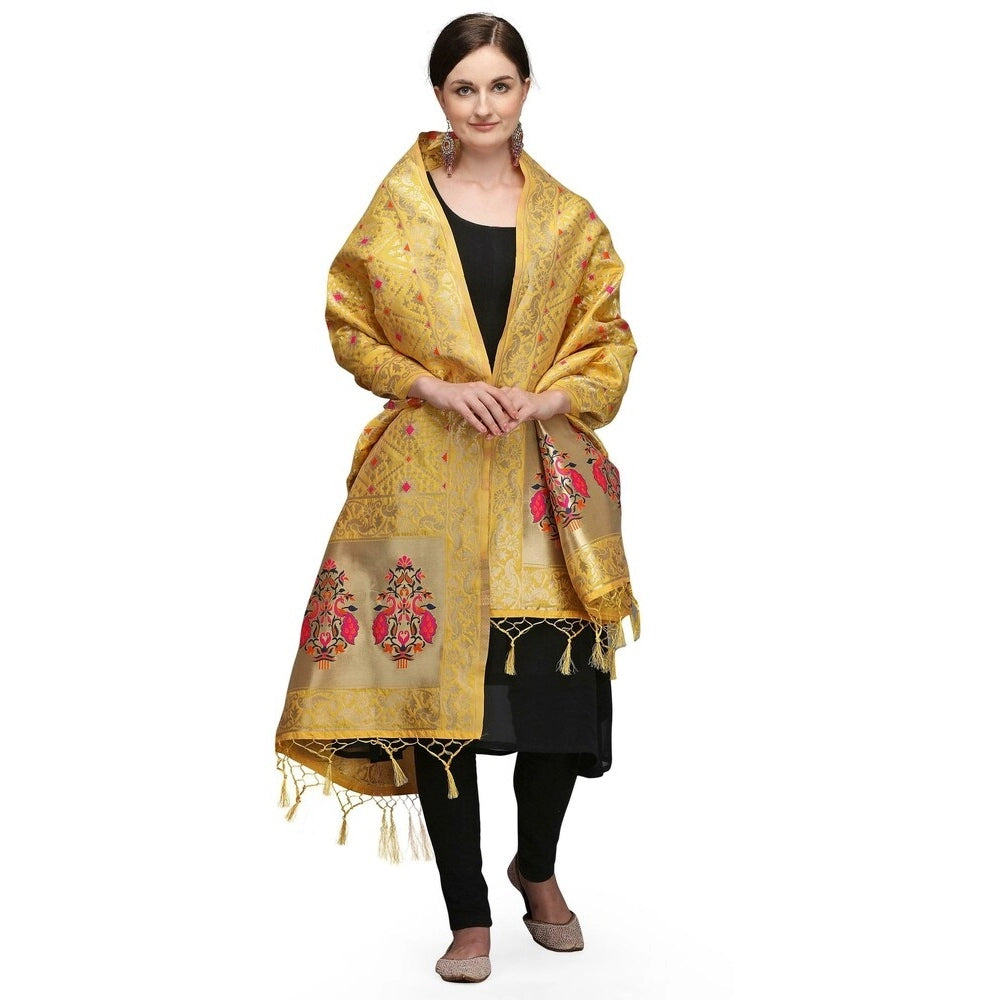 Ranili Silk Pure Zari Weaving Duppatta