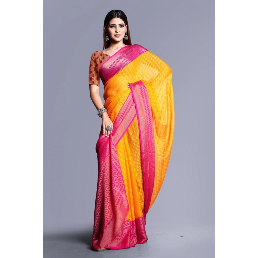 Ranili Viscose Rayon Printed Saree With Unstitched Blouse