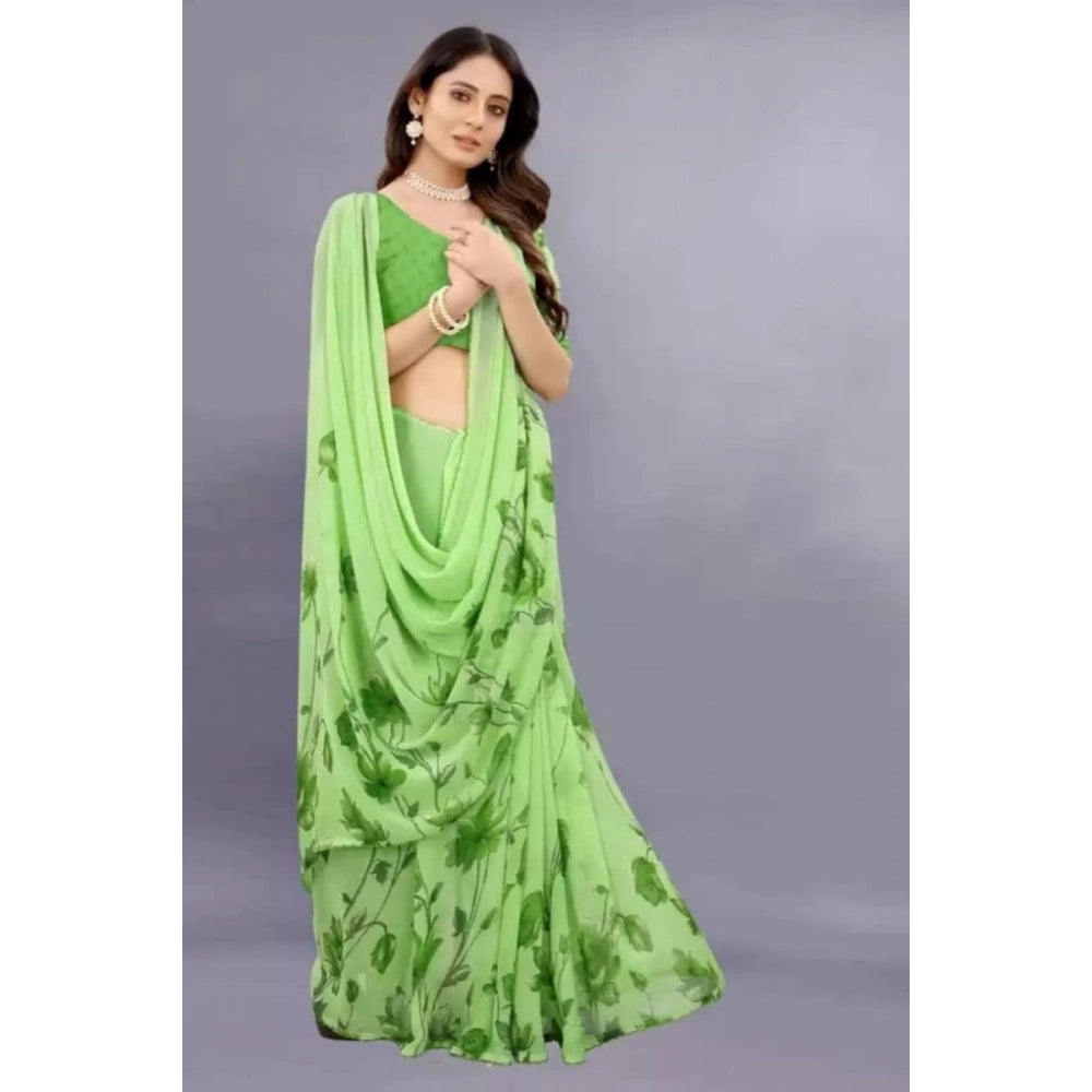 Ranili Georgette Printed Saree With Unstitched Blouse