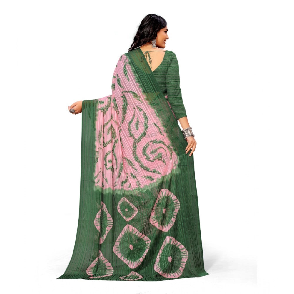 Ranili Georgette Printed Saree With Unstitched Blouse
