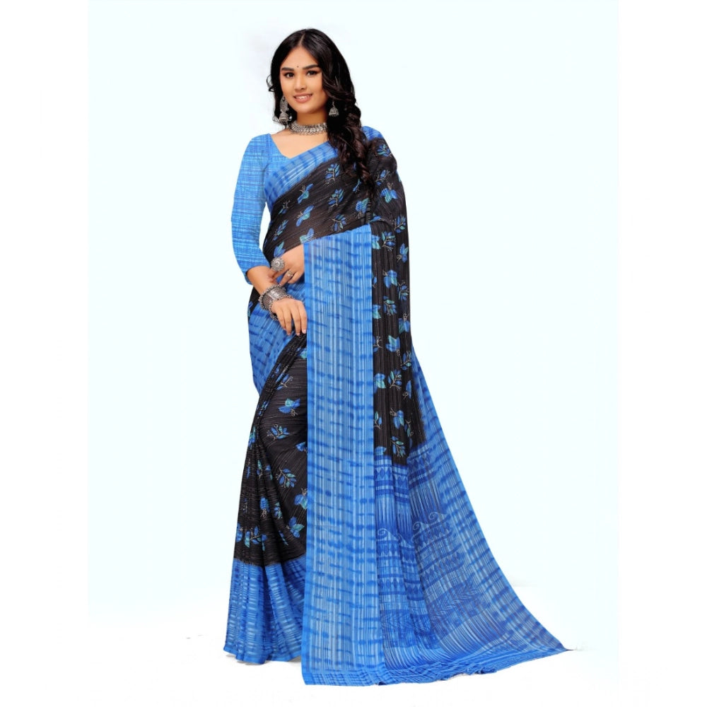 Ranili Georgette Printed Saree With Unstitched Blouse
