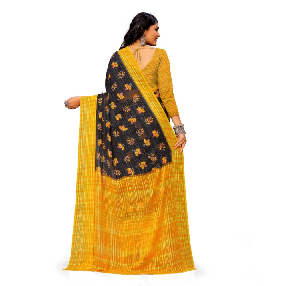 Ranili Georgette Printed Saree With Unstitched Blouse
