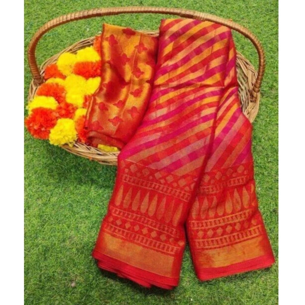 Ranili Viscose Rayon Printed Saree With Unstitched Blouse