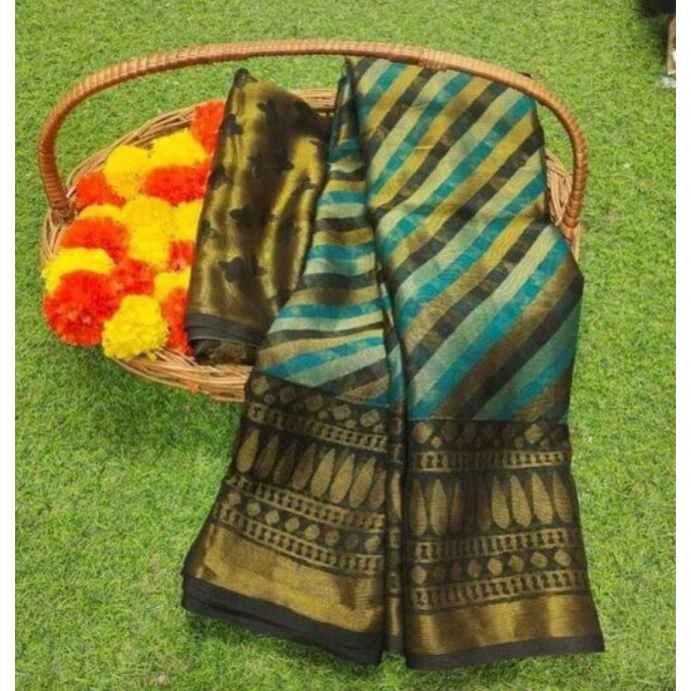 Ranili Viscose Rayon Printed Saree With Unstitched Blouse
