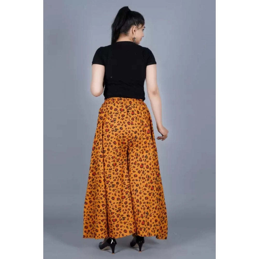 Ranili Cotton Printed Elastic Palazzo Pant