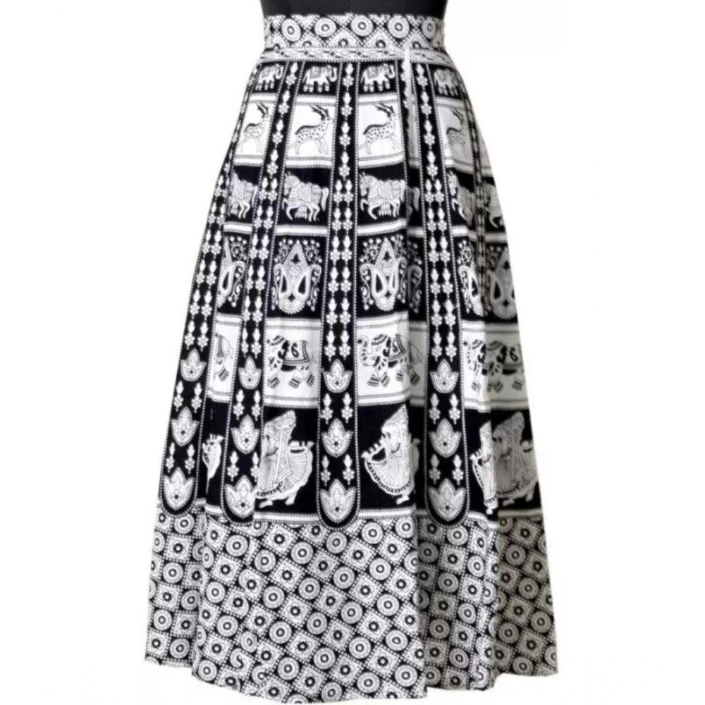 Ranili Cotton Jaipur Printed Wrap Around Maxi Skirt