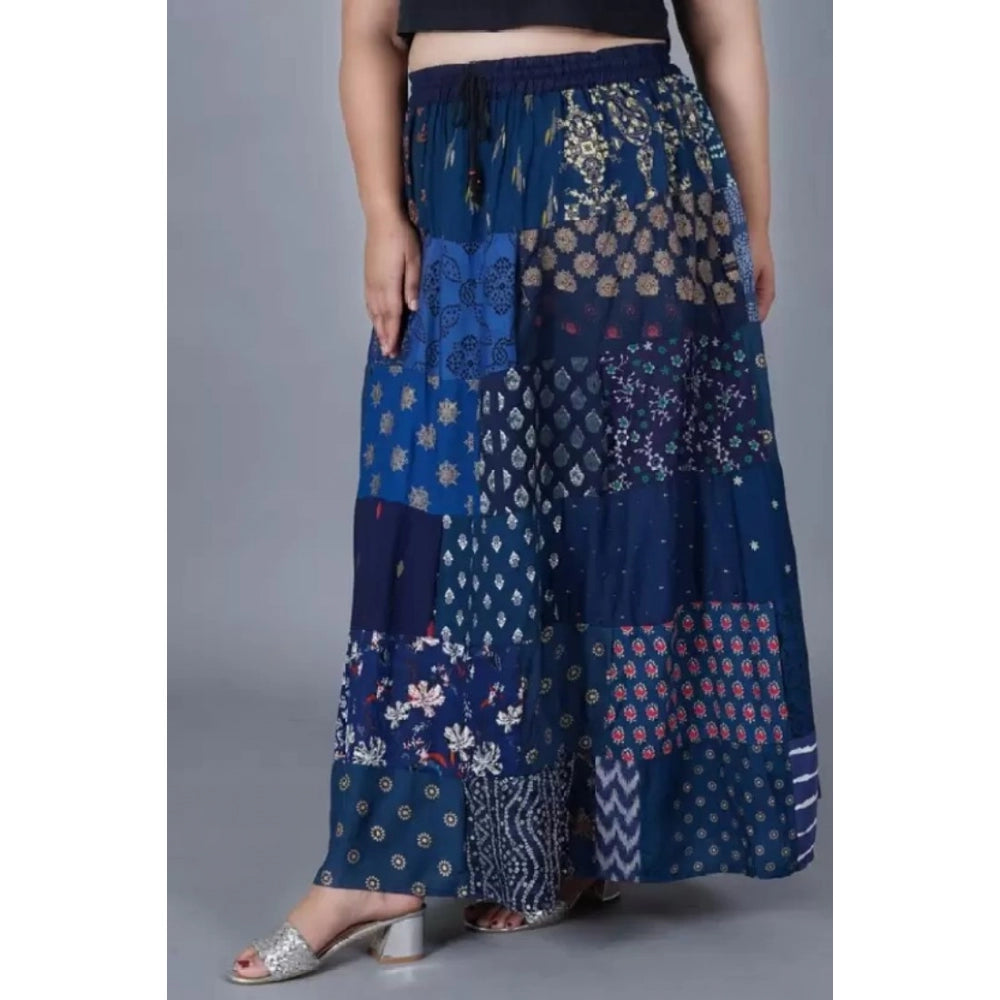 Ranili Rayon Printed Elastic Skirt