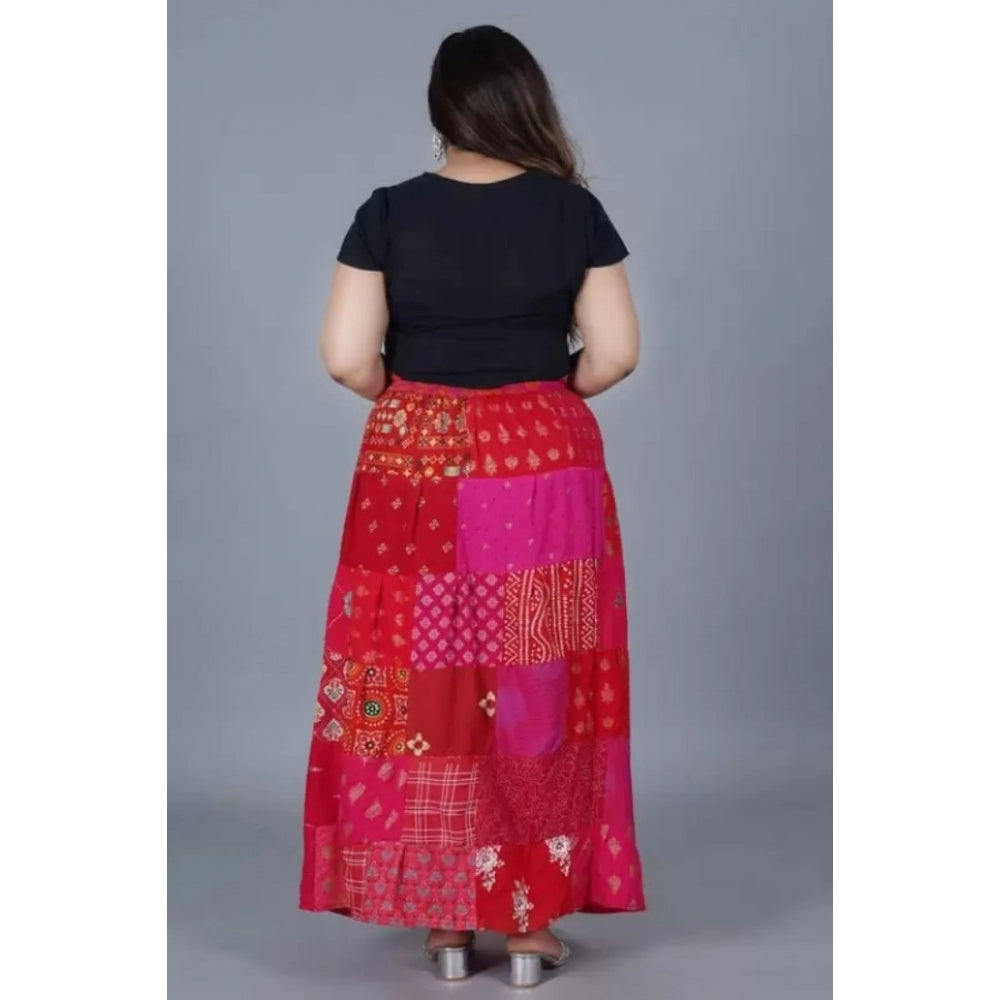 Ranili Rayon Printed Elastic Skirt