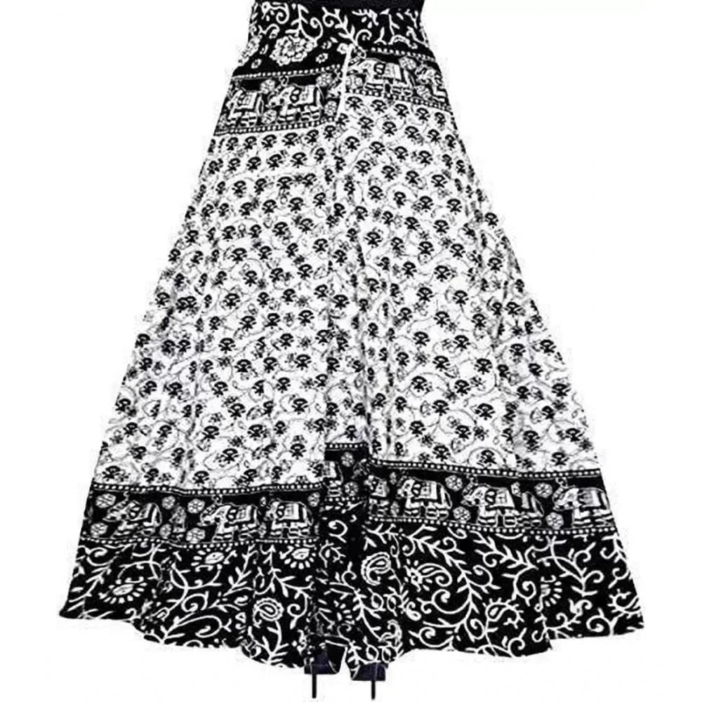 Ranili Cotton Jaipur Printed Wrap Around Maxi Skirt