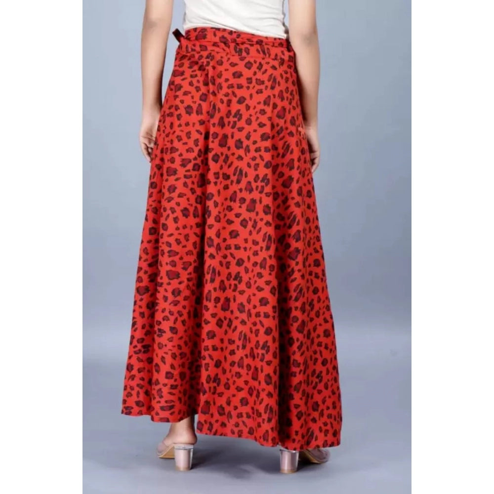 Ranili Cotton Printed Wrap Around Maxi Skirt