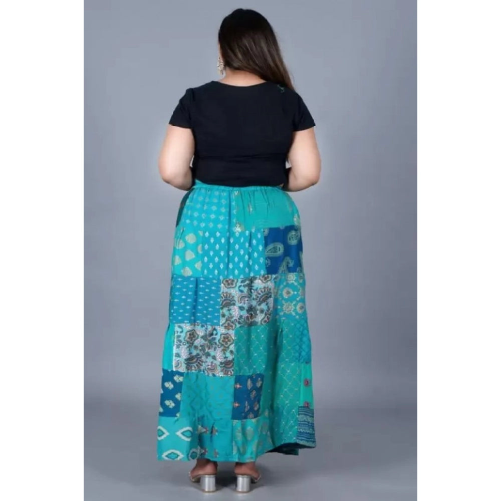 Ranili Rayon Printed Elastic Skirt