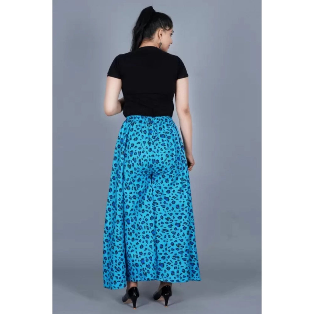 Ranili Cotton Printed Elastic Palazzo Pant
