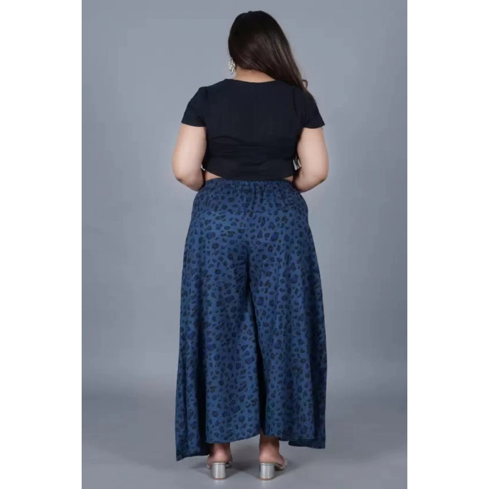 Ranili Cotton Printed Elastic Palazzo Pant