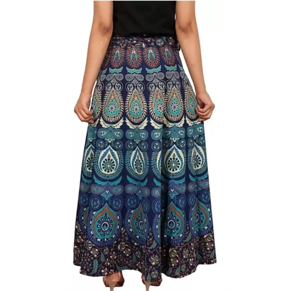 Ranili Cotton Jaipur Printed Wrap Around Maxi Skirt