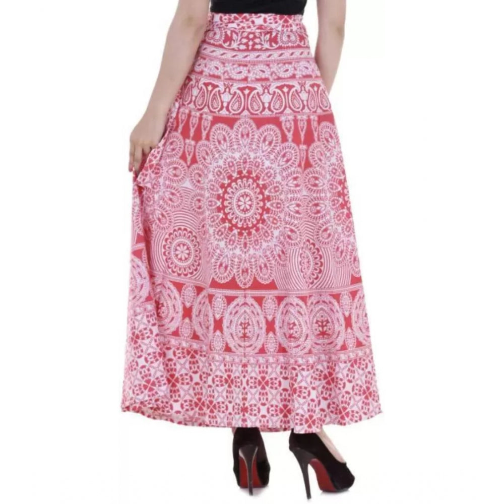 Ranili Cotton Printed Wrap Around Maxi Skirt