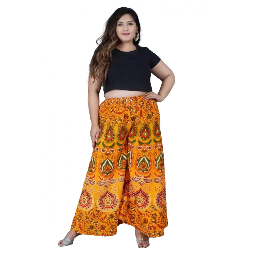 Ranili Cotton Jaipur Printed Elastic Palazzo Pant
