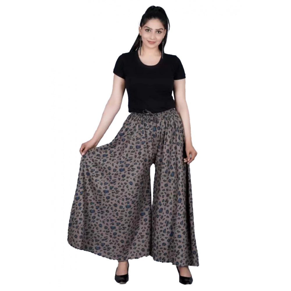 Ranili Cotton Printed Elastic Palazzo Pant