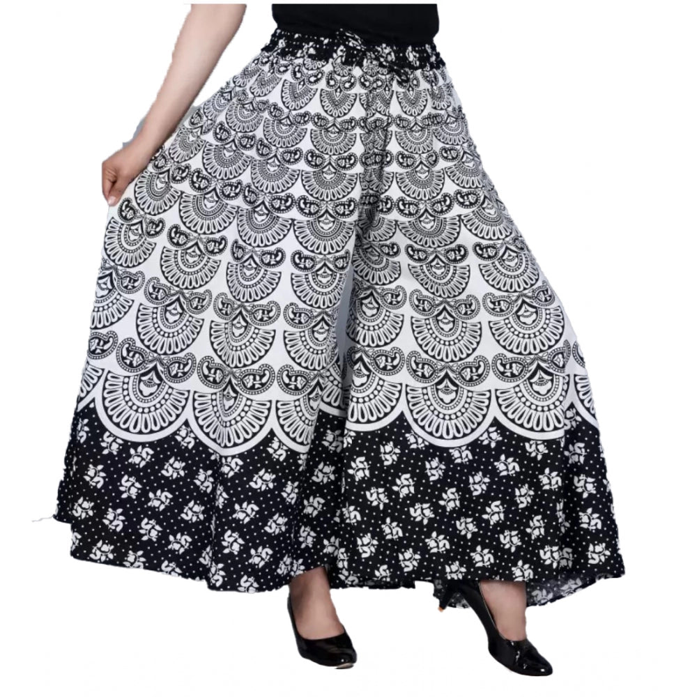 Ranili Cotton Jaipur Printed Elastic Palazzo Pant