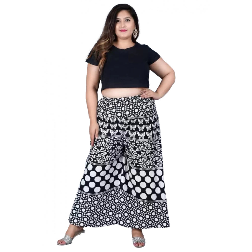 Ranili Cotton Printed Elastic Palazzo Pant