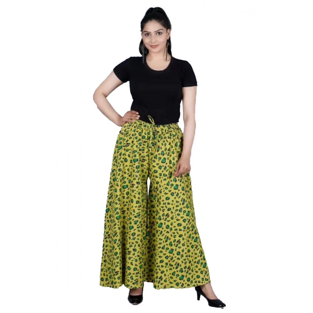 Ranili Cotton Printed Elastic Palazzo Pant