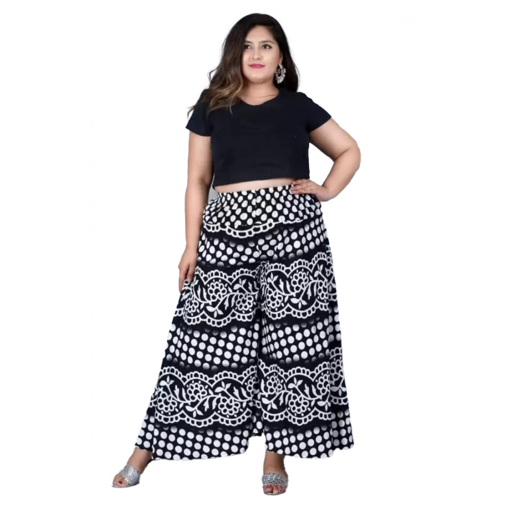 Ranili Cotton Printed Elastic Palazzo Pant