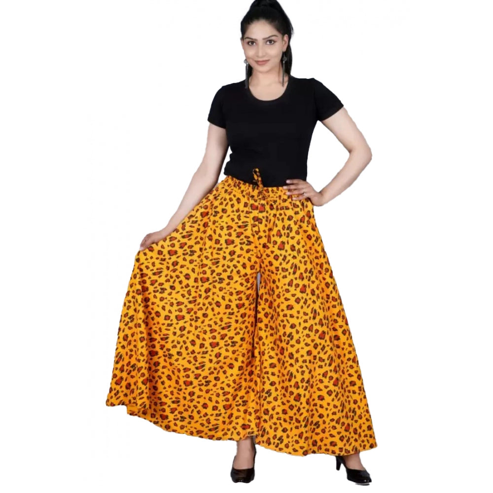 Ranili Cotton Printed Elastic Palazzo Pant