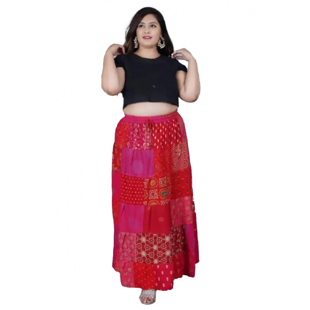 Ranili Rayon Printed Elastic Skirt