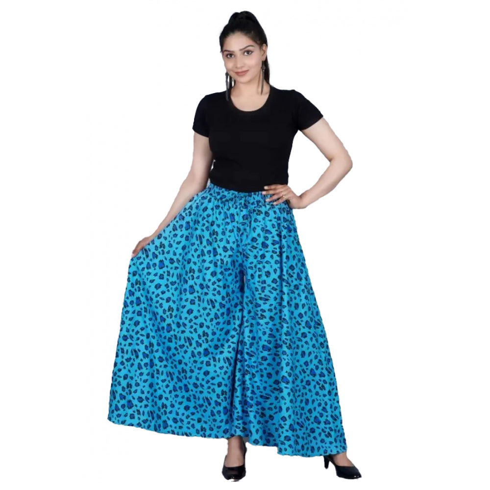 Ranili Cotton Printed Elastic Palazzo Pant