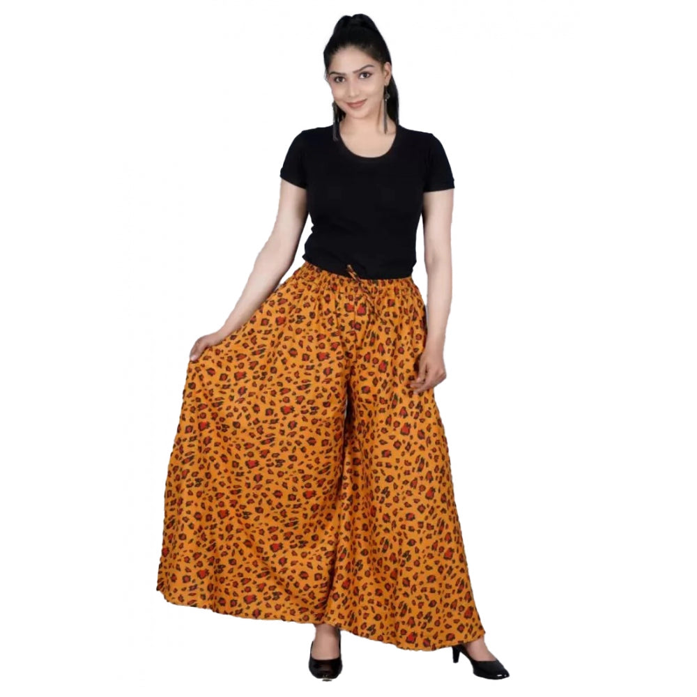 Ranili Cotton Printed Elastic Palazzo Pant