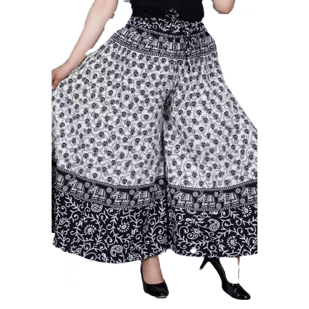Ranili Cotton Jaipur Printed Elastic Palazzo Pant