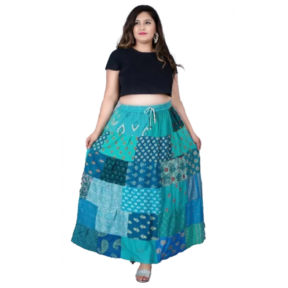 Ranili Rayon Printed Elastic Skirt