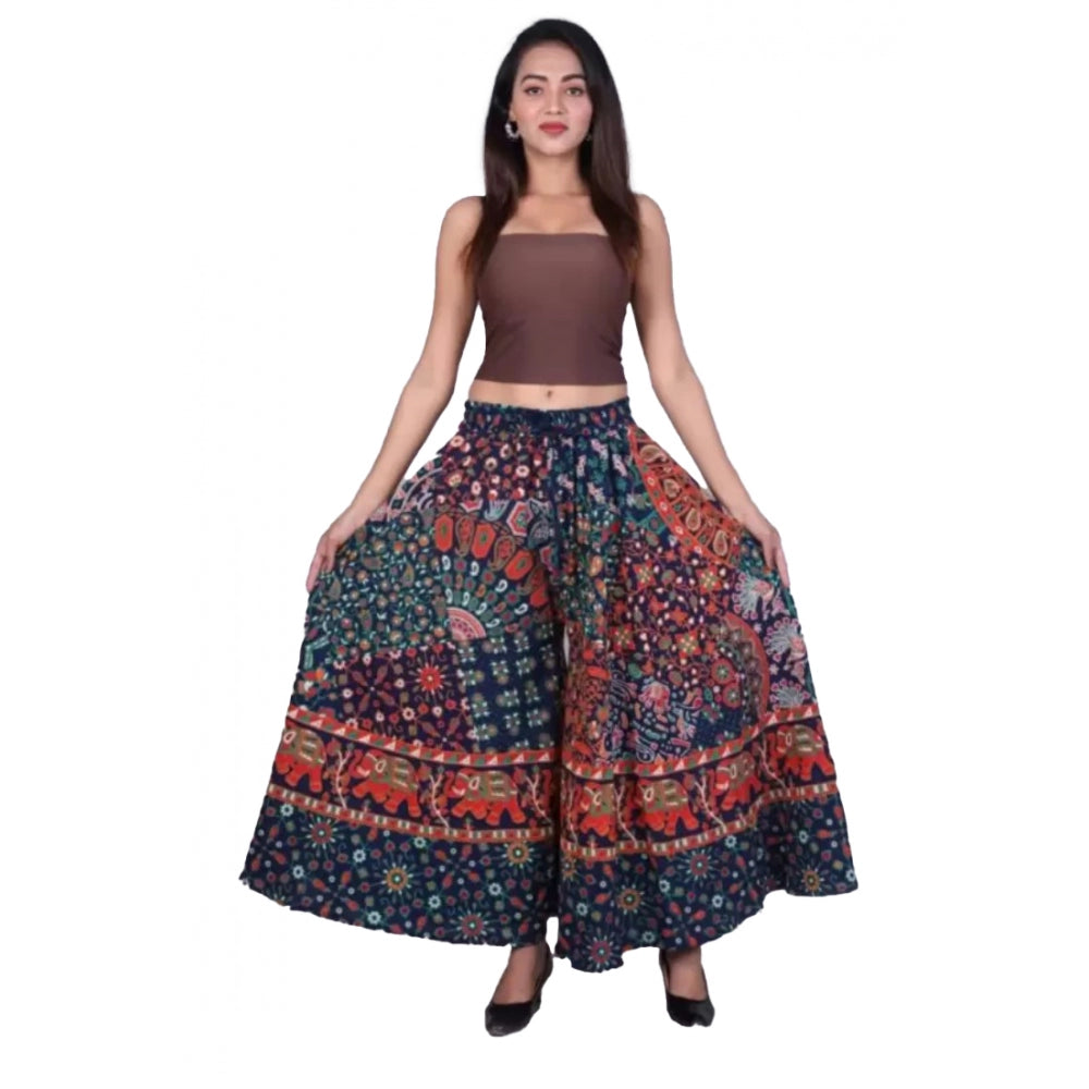 Ranili Cotton Jaipur Printed Elastic Palazzo Pant