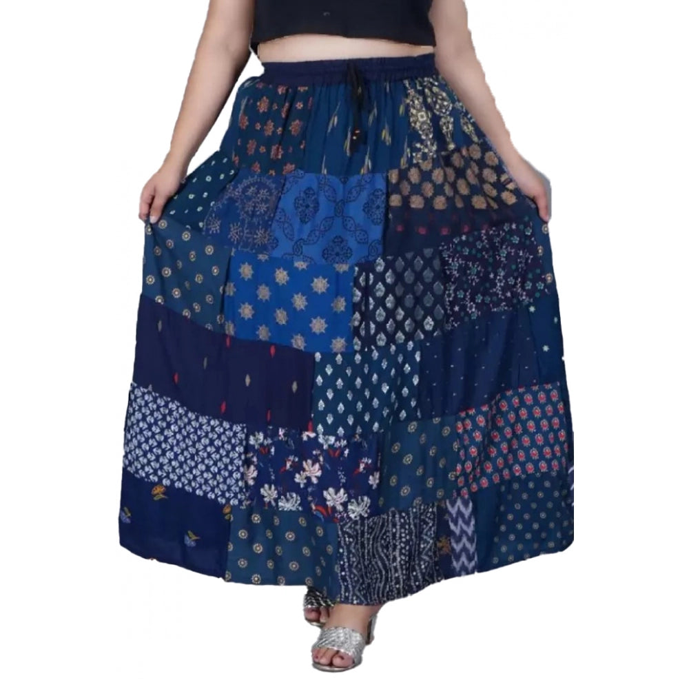 Ranili Rayon Printed Elastic Skirt