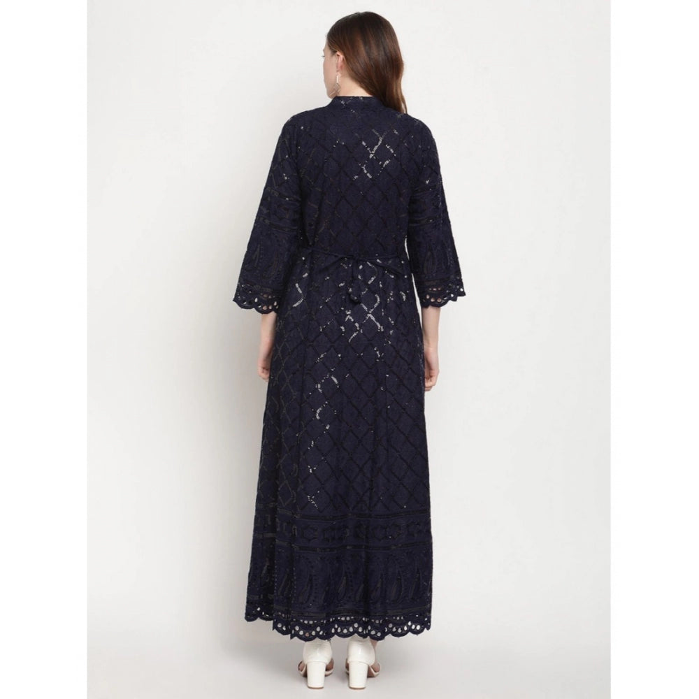 Ranili Casual 3/4th Sleeve Embroidered Cotton Kurti