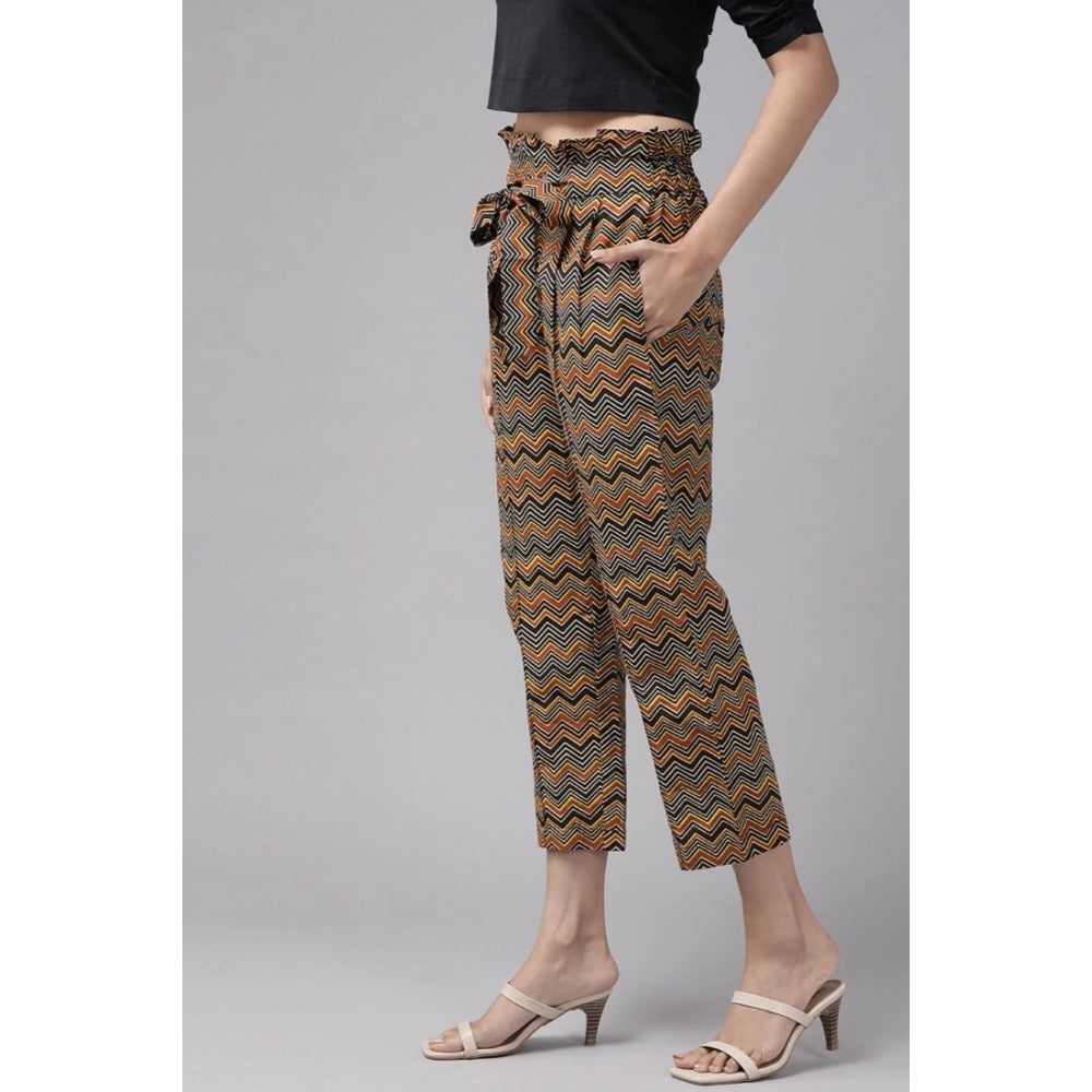 Ranili Casual Printed Cotton Trouser Pant