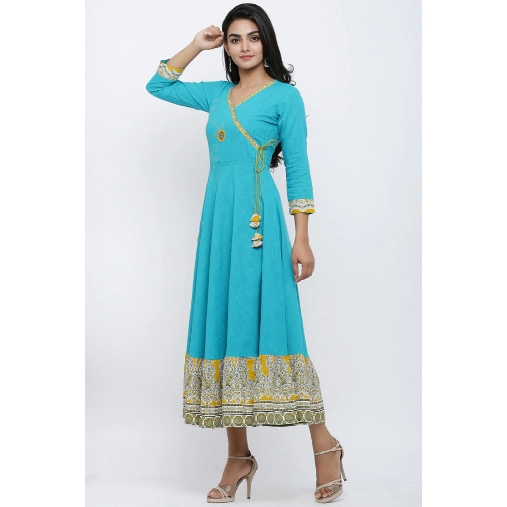 Ranili Casual 3/4 Th Sleeve Embroidery Cotton Blend Kurti