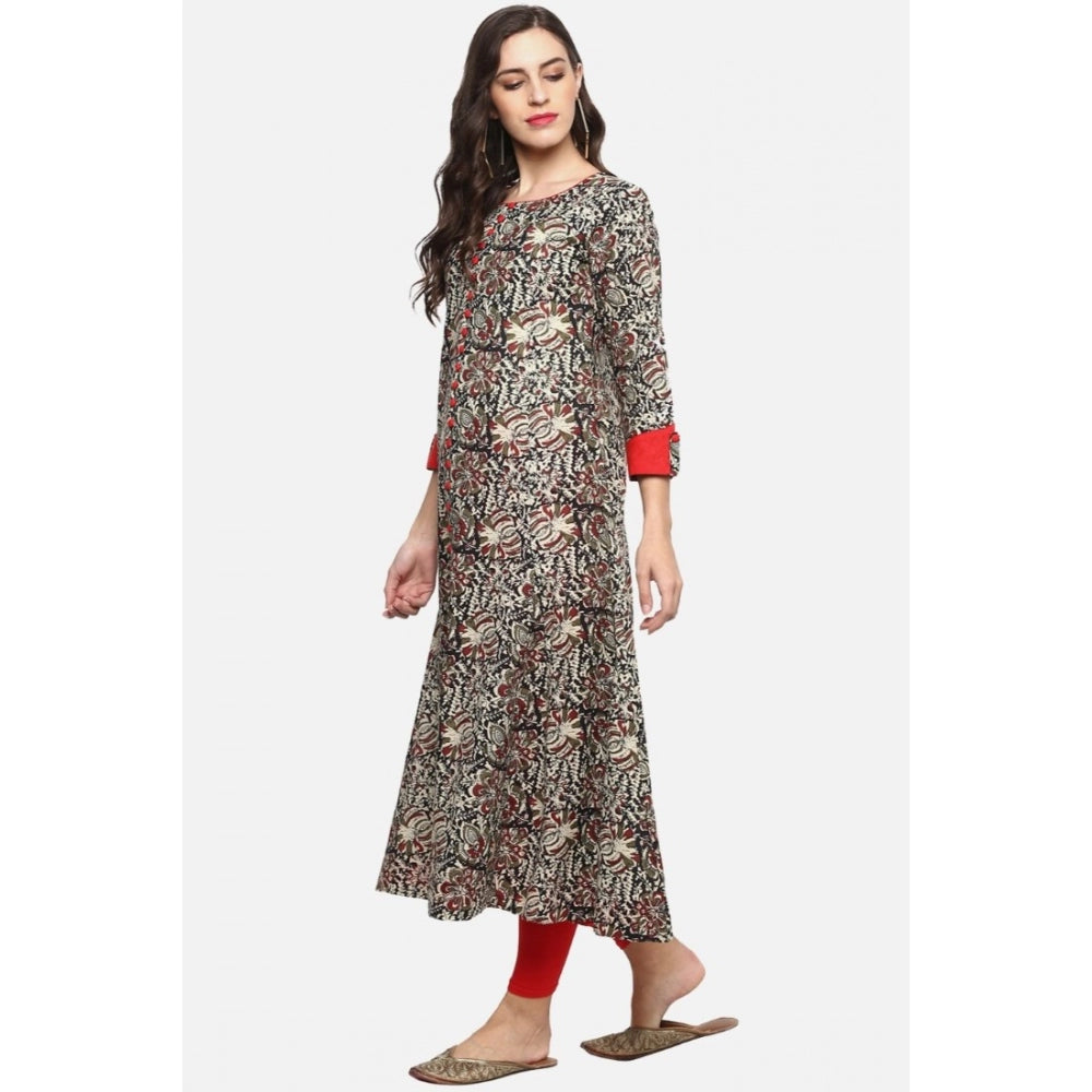 Ranili Casual 3/4 Th Sleeve Printed Cotton Kurti